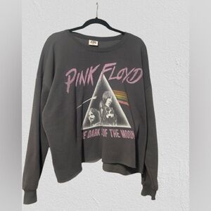 Pink Floyd graphic sweatshirt crop